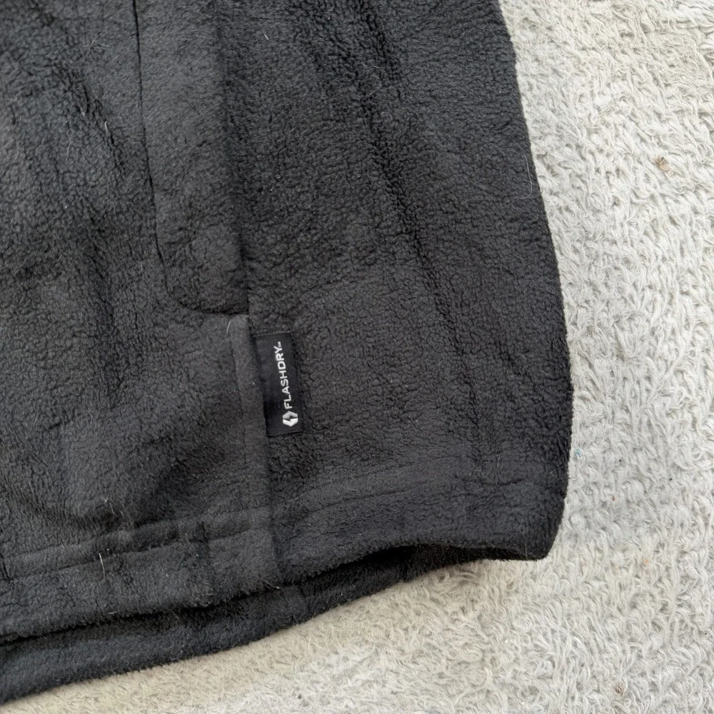 The North Face Vest Mens Large Black Flashdry Fleece Full Zip Pocket Outdoor